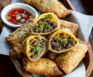 Philly Cheesesteak Egg Rolls