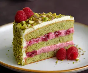 Pistachio Raspberry Cake
