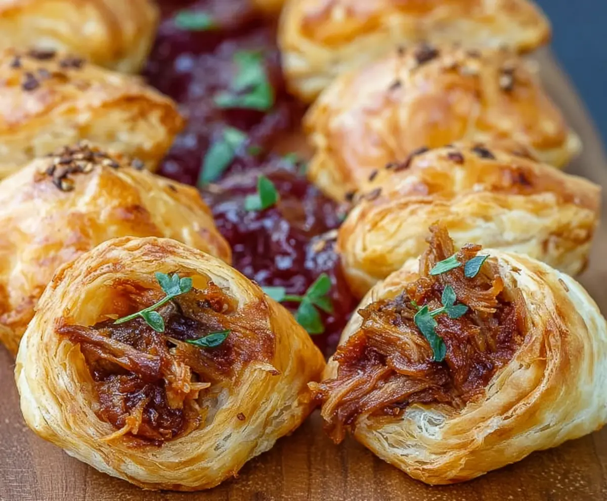 Easy Pulled Pork Pastry Puffs
