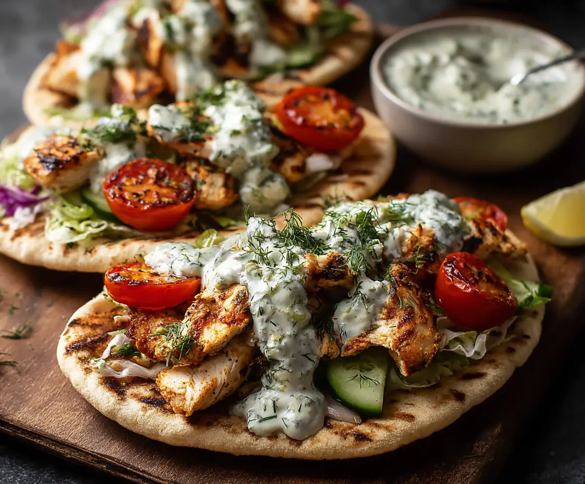 Easy Sheet Pan Chicken Pitas