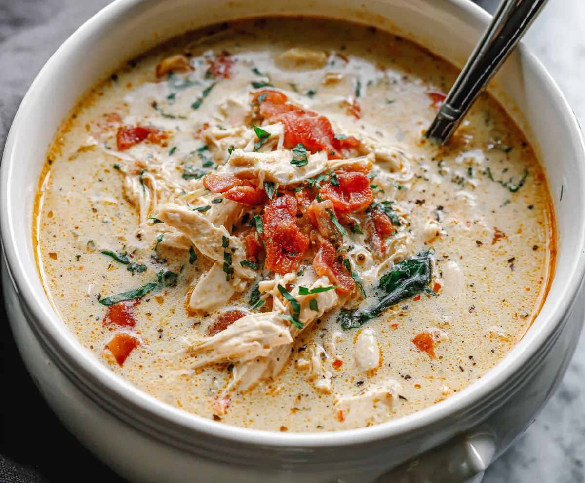 Creamy Slow Cooker Crack Chicken Soup