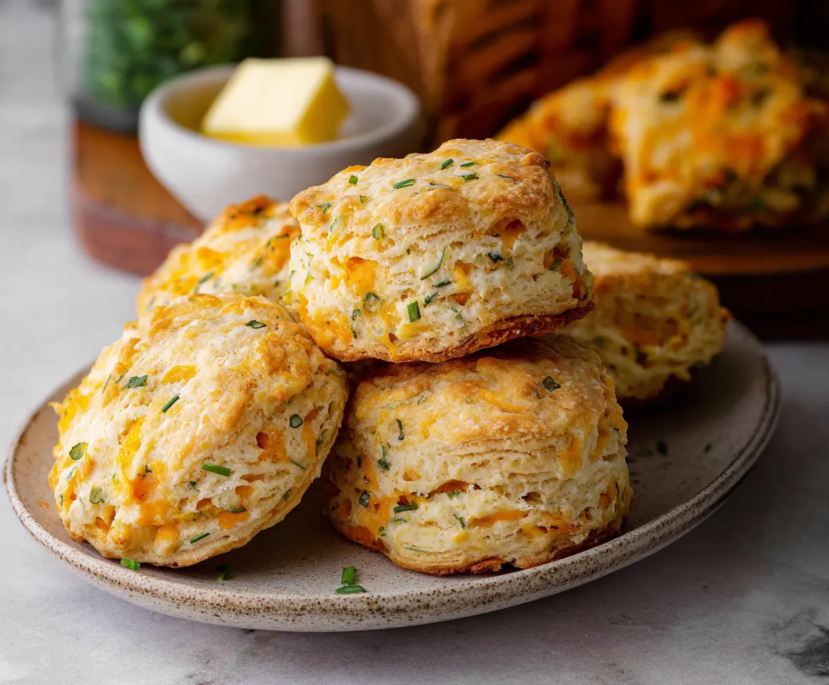 Savory Cheddar Sourdough Biscuits