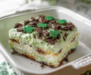 St. Patrick’s Day Shamrock Lasagna Dessert