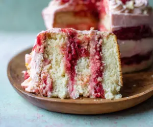 Strawberry Rhubarb Layer Cake
