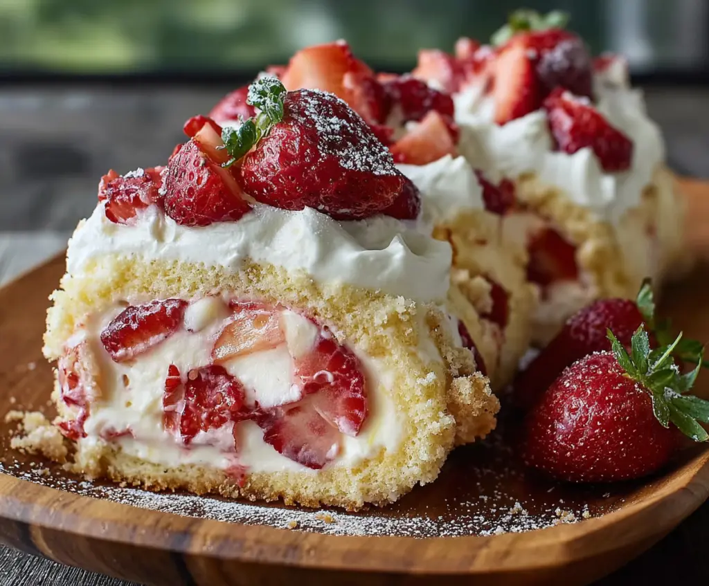 Strawberry Shortcake Cheesecake Rolls
