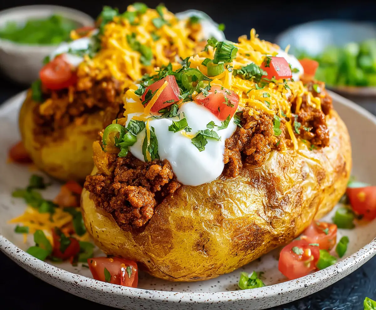 Delicious crispy taco potatoes topped with cheese and fresh salsa, served hot on a plate.