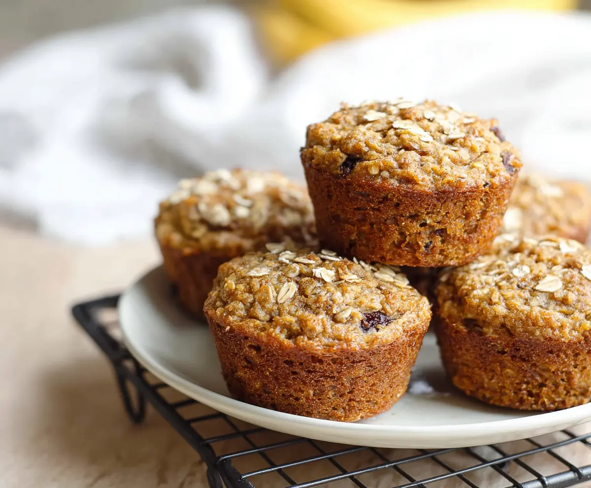 Easy Banana Oatmeal Muffins