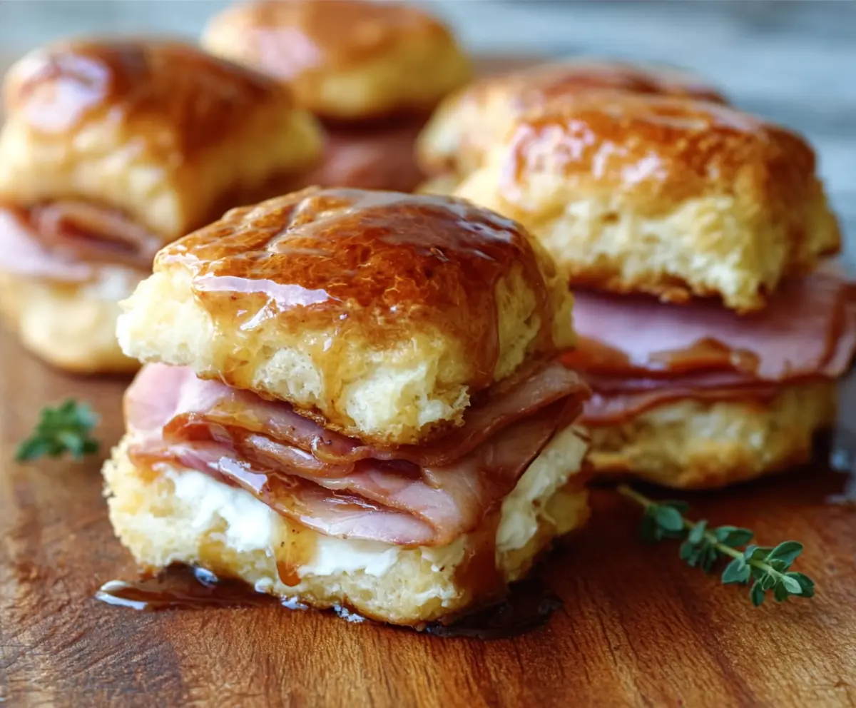Sweet & Savory Ham Biscuit Sliders