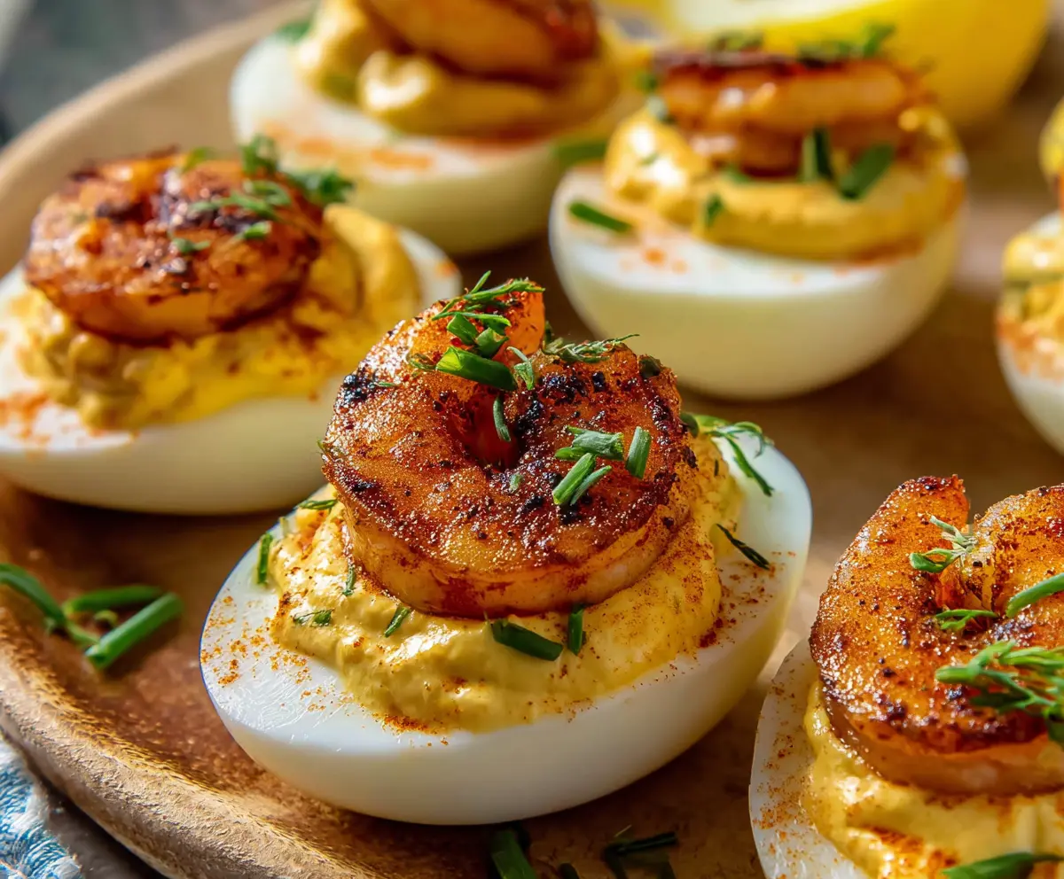 Easy Cajun Shrimp Deviled Eggs