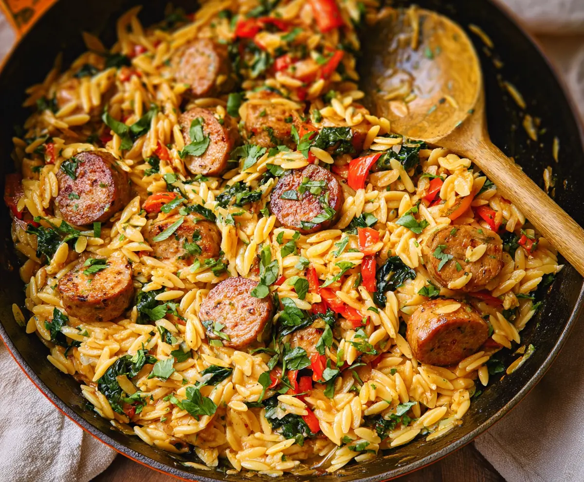 Easy Chicken Sausage Orzo Recipe