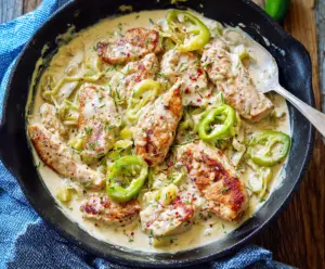 Creamy Pepperoncini Chicken Skillet