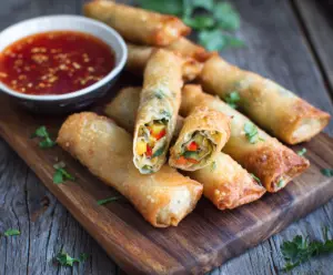 Crispy Baked Vegetable Spring Rolls