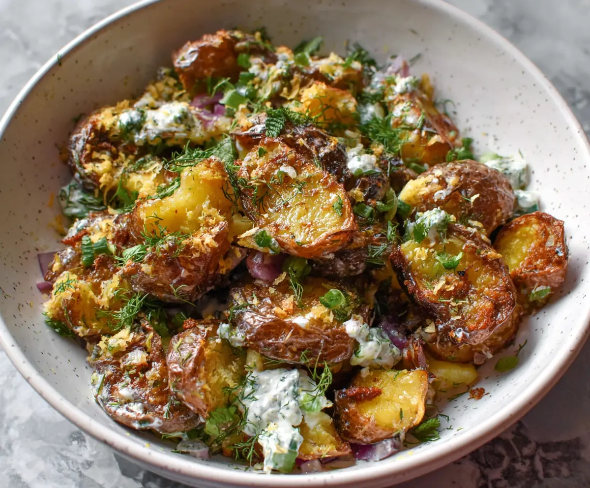 Crispy Smashed Potato Salad Recipe