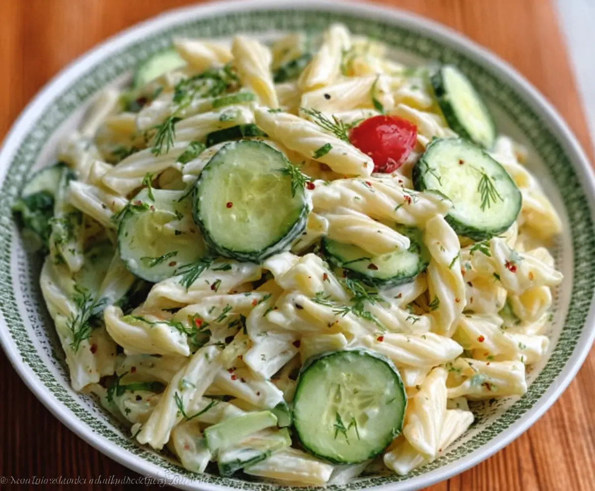 Easy Cucumber Pasta Salad Recipe