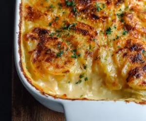 Dad’s Creamy & Cheesy Au Gratin Potatoes