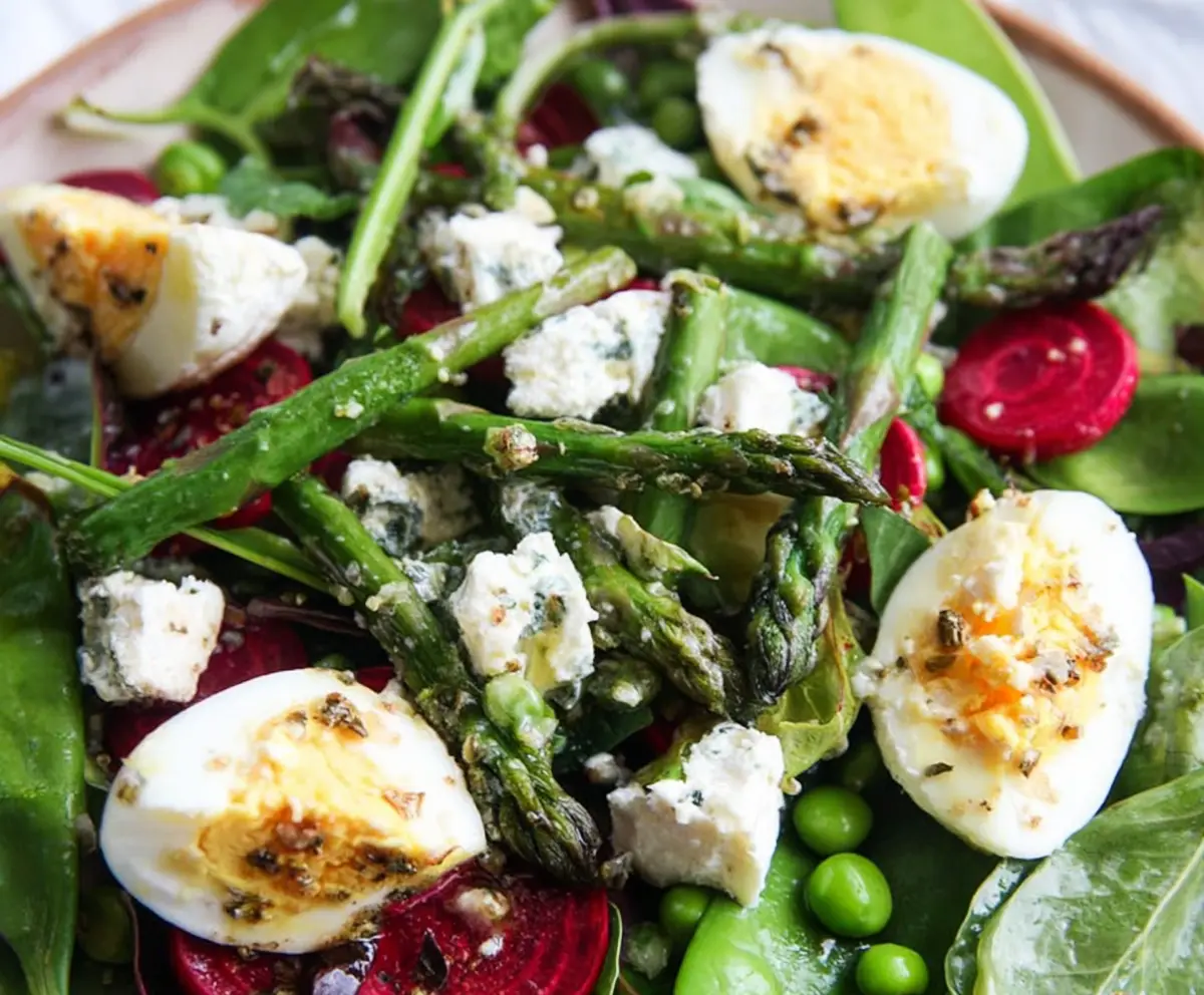 Fresh Easter Spring Salad with Goat Cheese