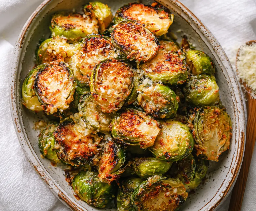 Garlic Parmesan Roasted Brussels Sprouts