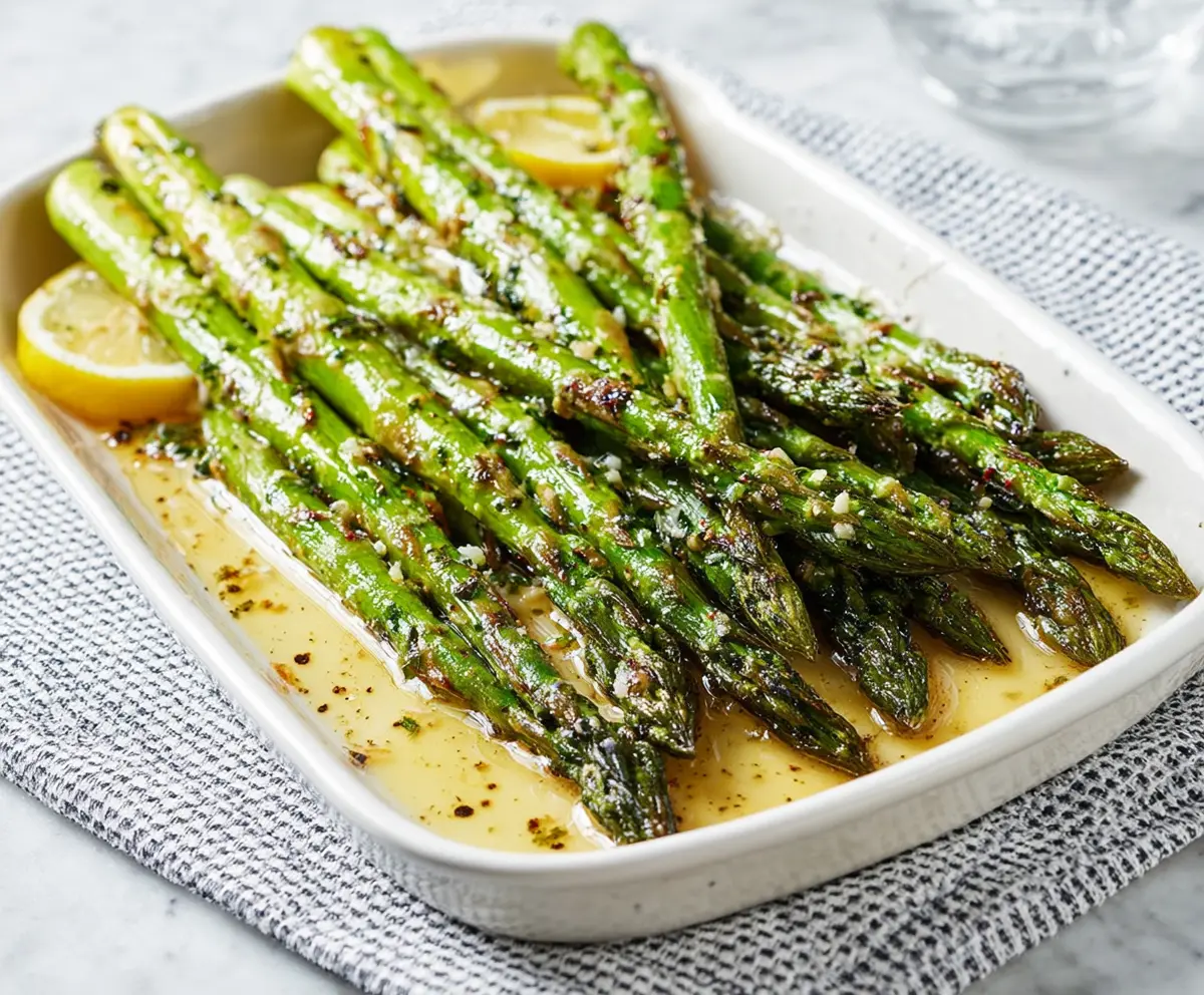 Delicious Lemon Butter Asparagus roasted with fresh asparagus and lemon zest for a vibrant side dish.