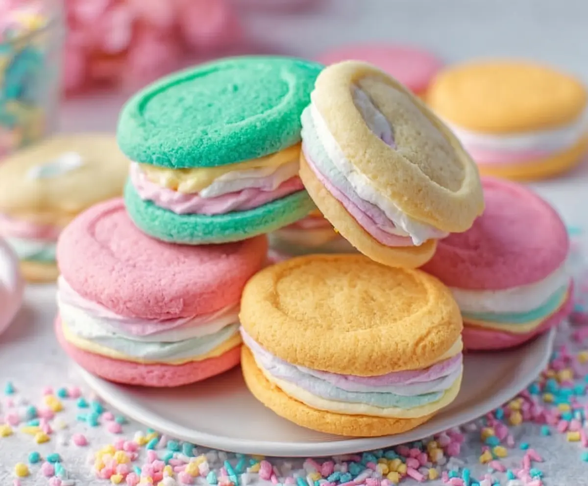 Easy Pastel Sugar Cookie Sandwiches