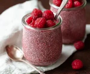 Vegan Raspberry Chia Pudding
