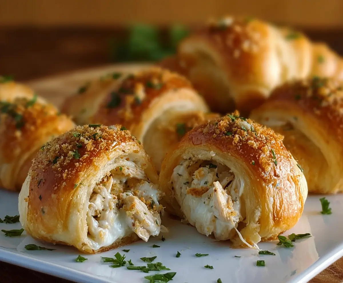Easy Chicken Alfredo Stuffed Crescents