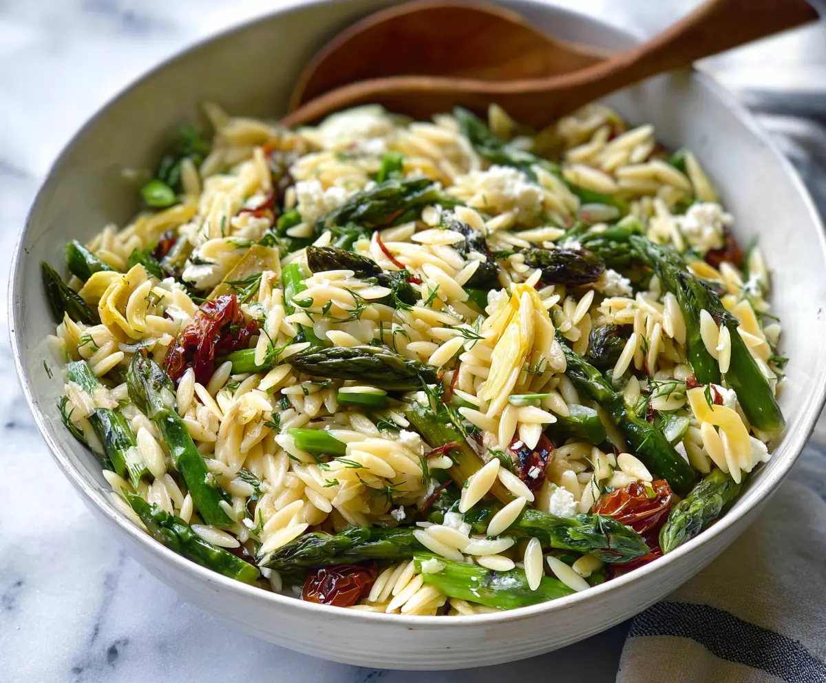 Fresh Orzo Salad with Asparagus