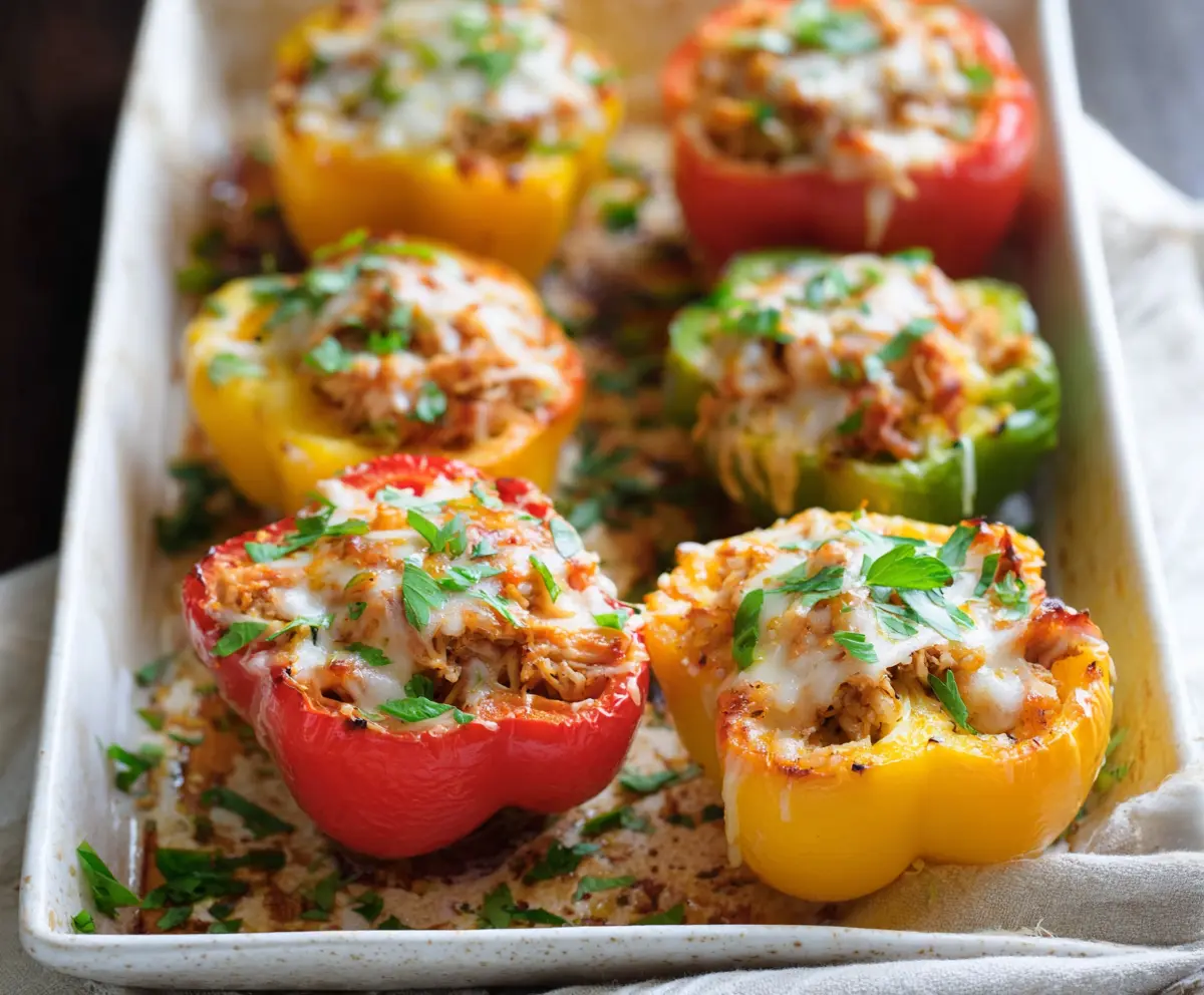 Easy Teriyaki Pineapple Chicken Stuffed Peppers