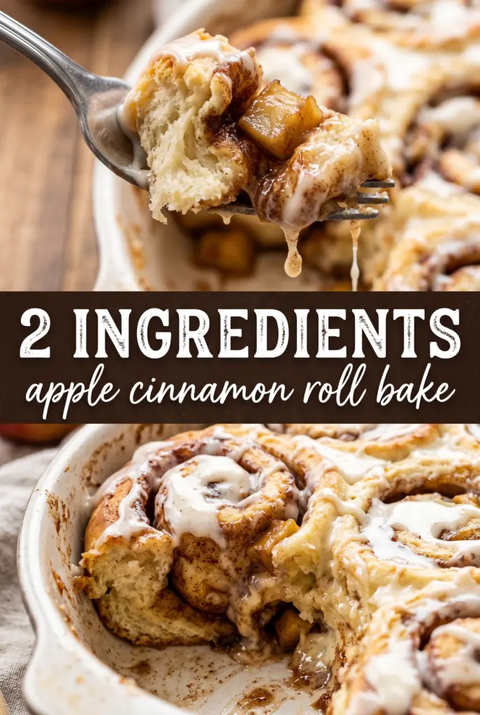 2-Ingredient Apple Cinnamon Roll Bake