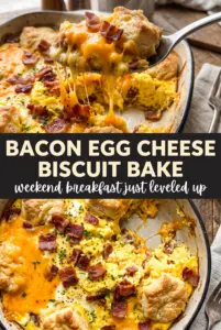 Bacon, Egg, and Cheese Biscuit Bake