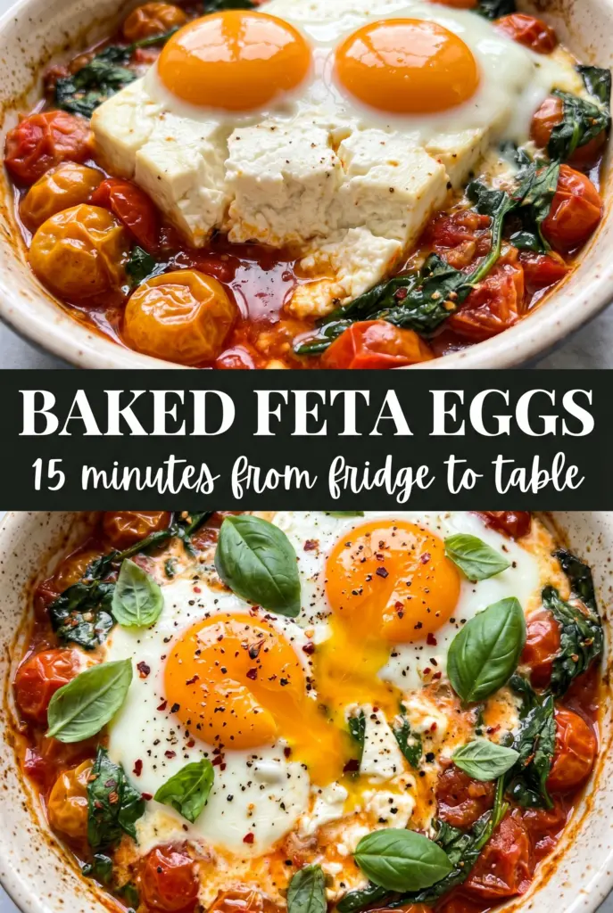 Baked Feta Eggs