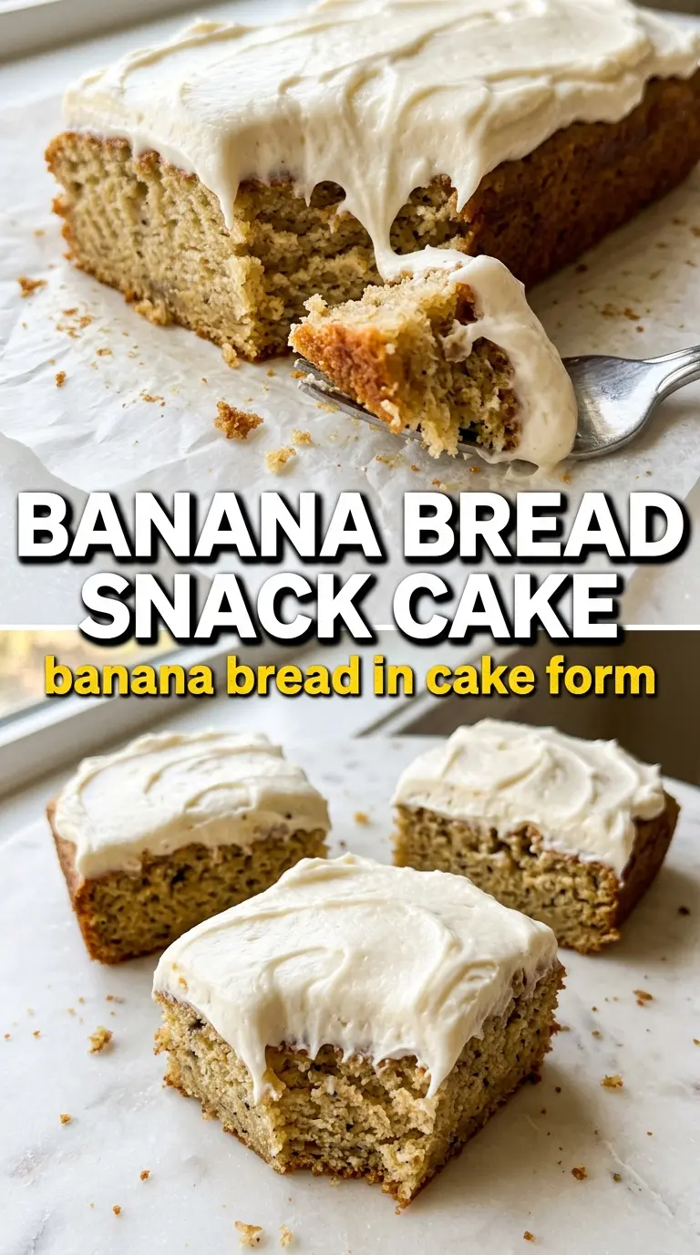 Banana Bread Snack Cake moist brown butter