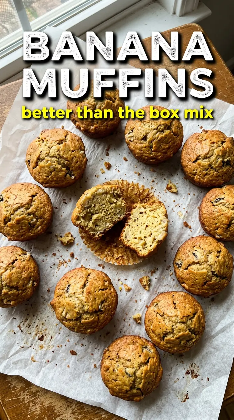 Banana muffins golden domed moist crumb