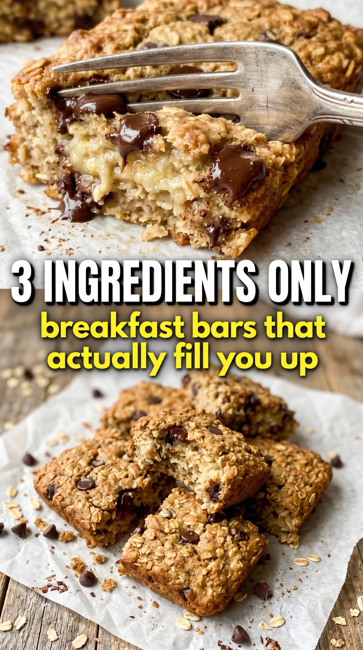 Banana Oatmeal Bars chewy chocolate chip