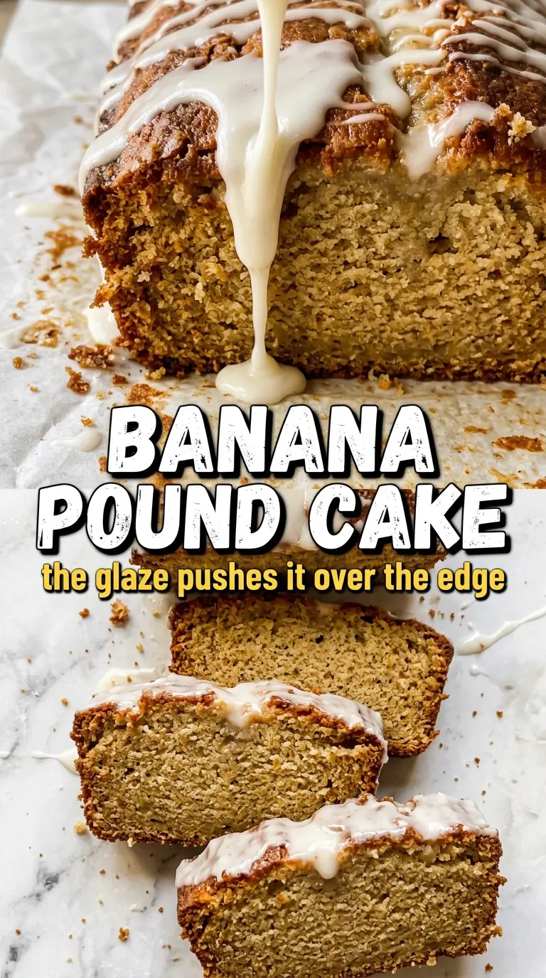 Banana Pound Cake dense buttery crumb