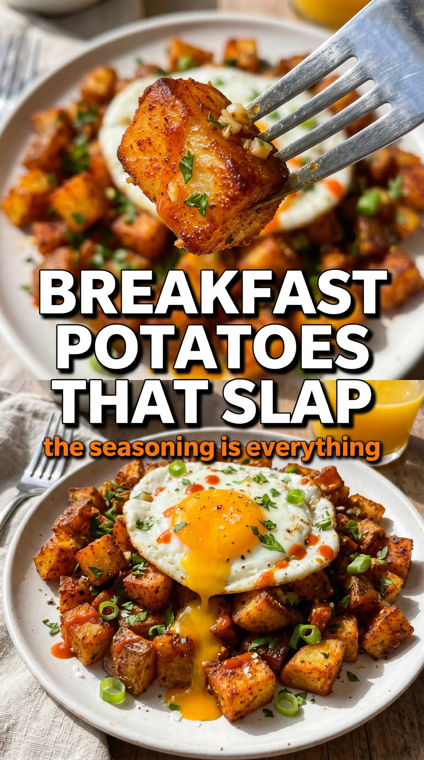 Bangin' Breakfast Potatoes crispy smashed potatoes