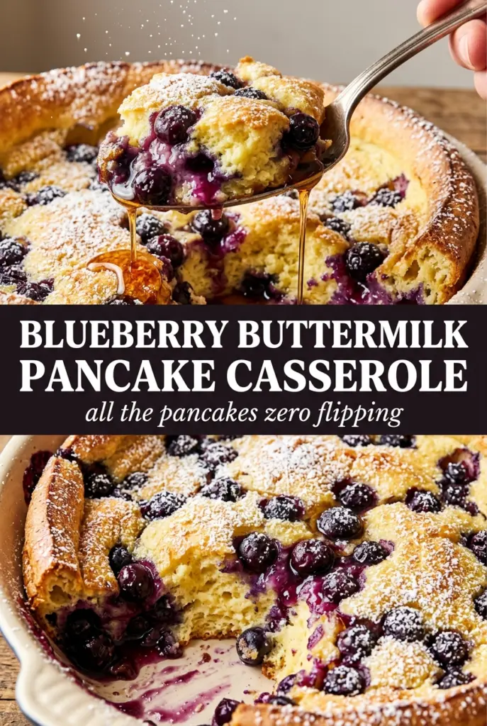 Blueberry Buttermilk Pancake Casserole