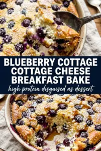 Blueberry Cottage Cheese Breakfast Bake