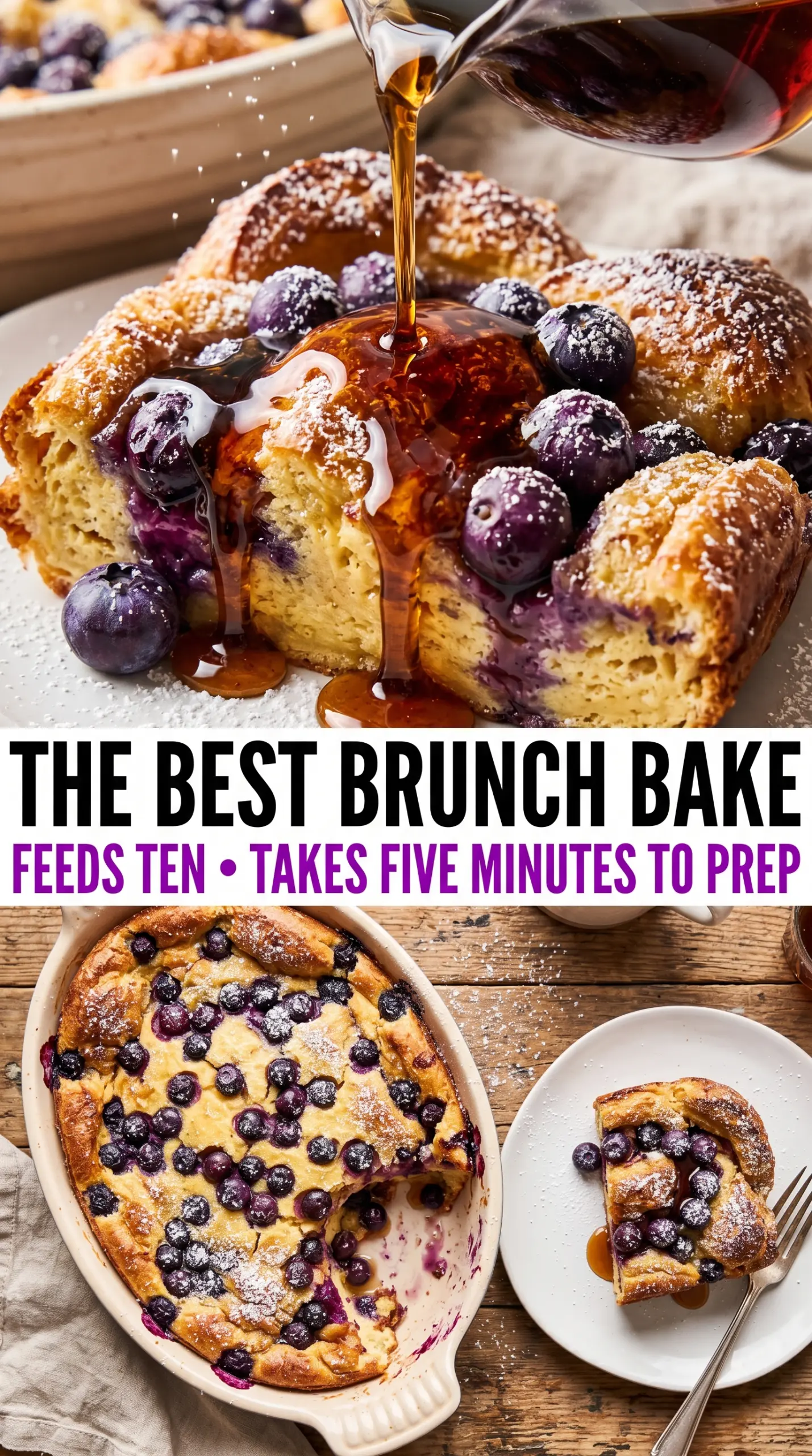 Blueberry French toast casserole creamy blueberry streusel
