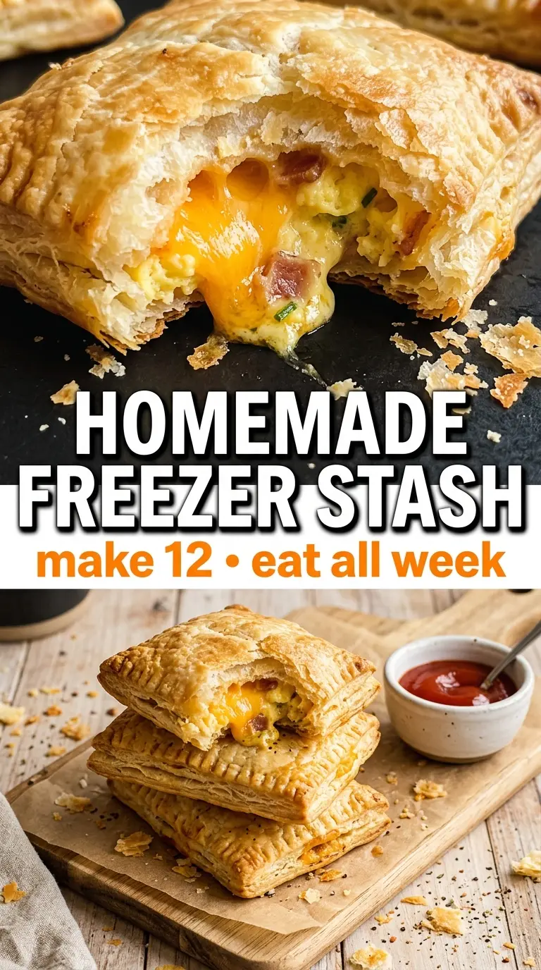 Breakfast Hot Pockets flaky golden