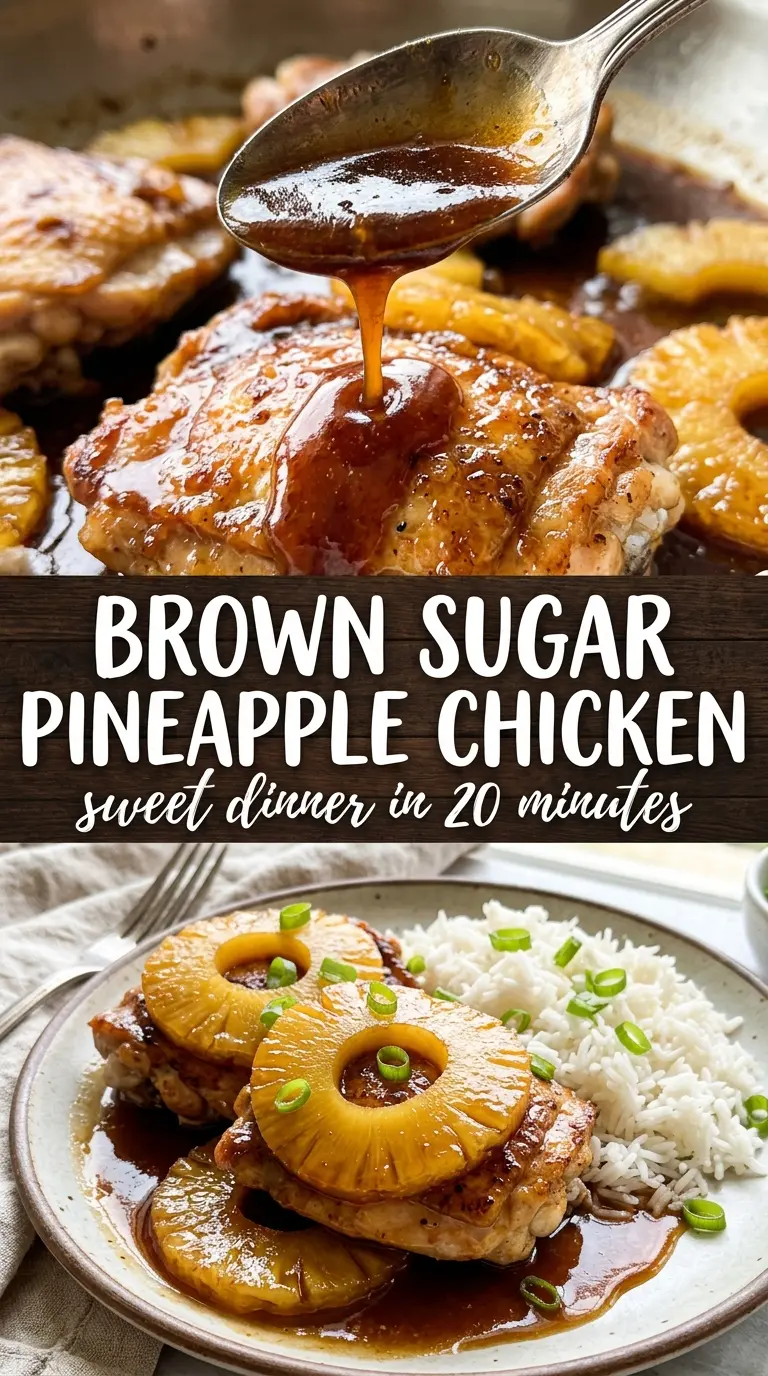 Brown Sugar Pineapple Chicken sticky caramelized