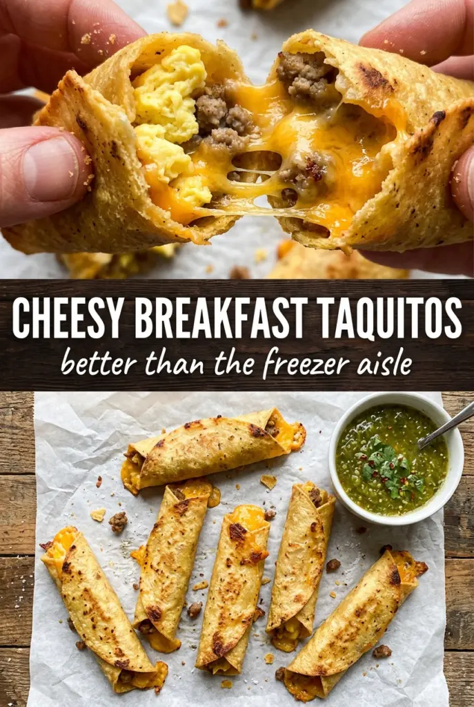 Cheesy Breakfast Taquitos