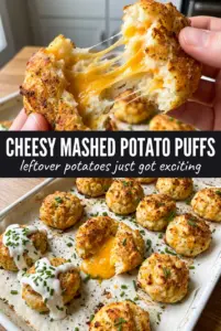 Cheesy Mashed Potato Puffs