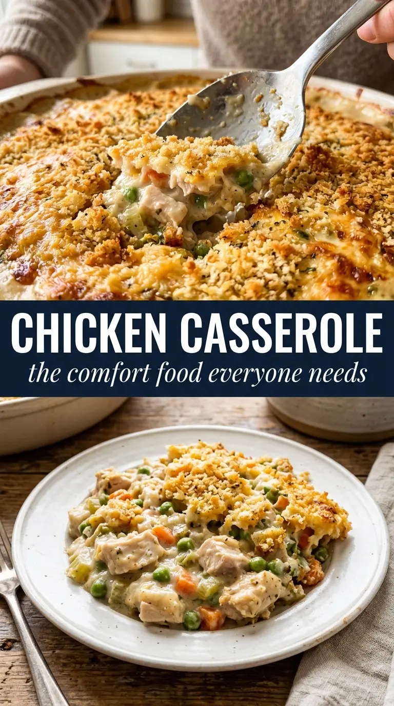 Chicken casserole creamy Ritz cracker crust