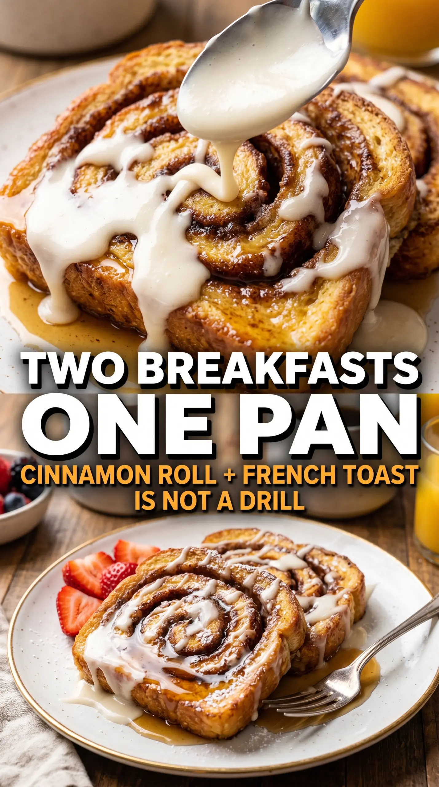 Fresh baked rolls with glaze