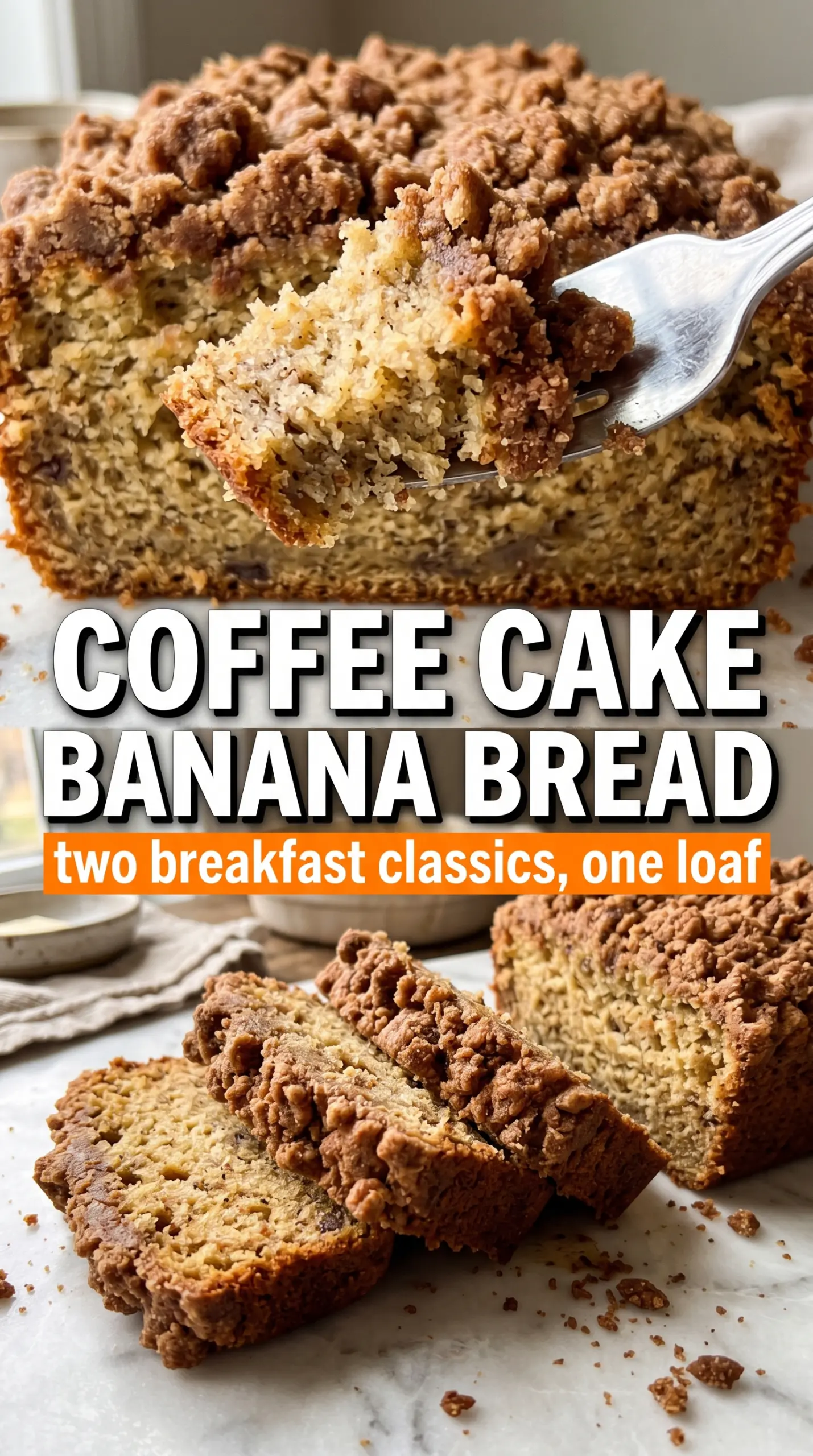 Coffee Cake Banana Bread streusel crumb banana loaf