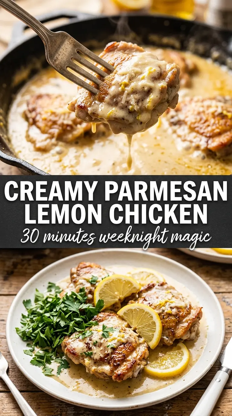 Creamy Parmesan Lemon Chicken golden seared creamy lemon