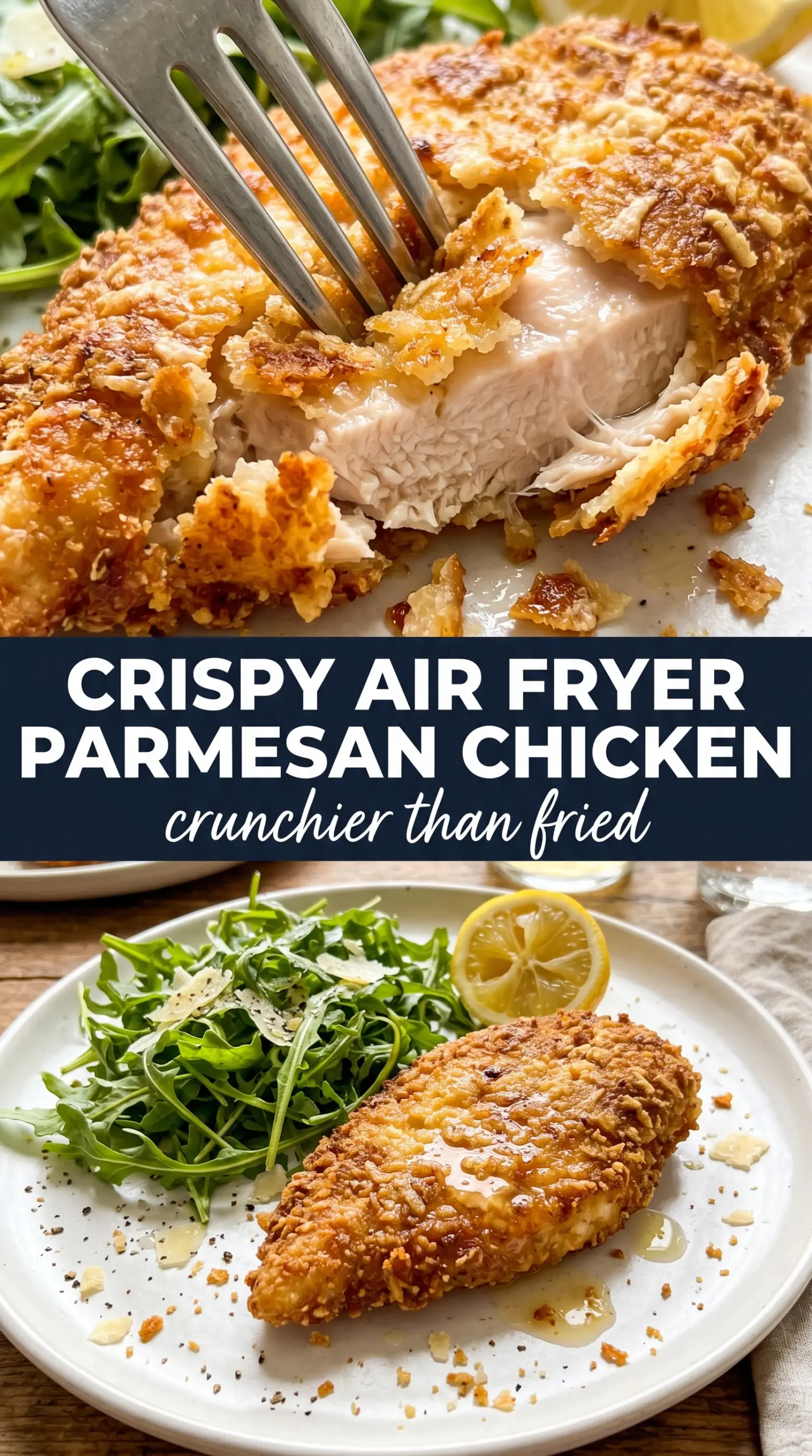 Crispy Air Fryer Parmesan Crusted Chicken golden crunchy juicy