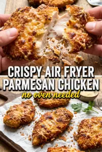 Crispy Air Fryer Parmesan Crusted Chicken