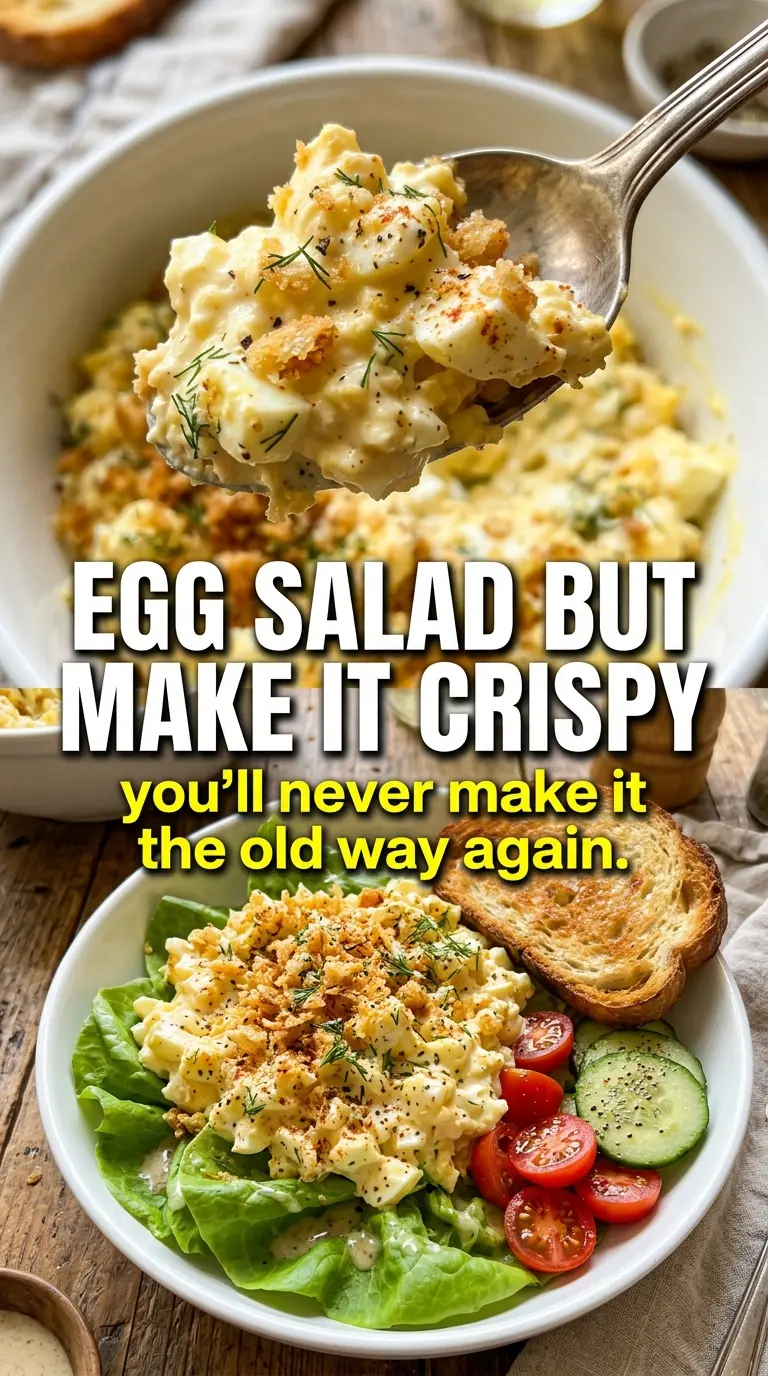 Crispy Egg Salad toasted sourdough fried egg