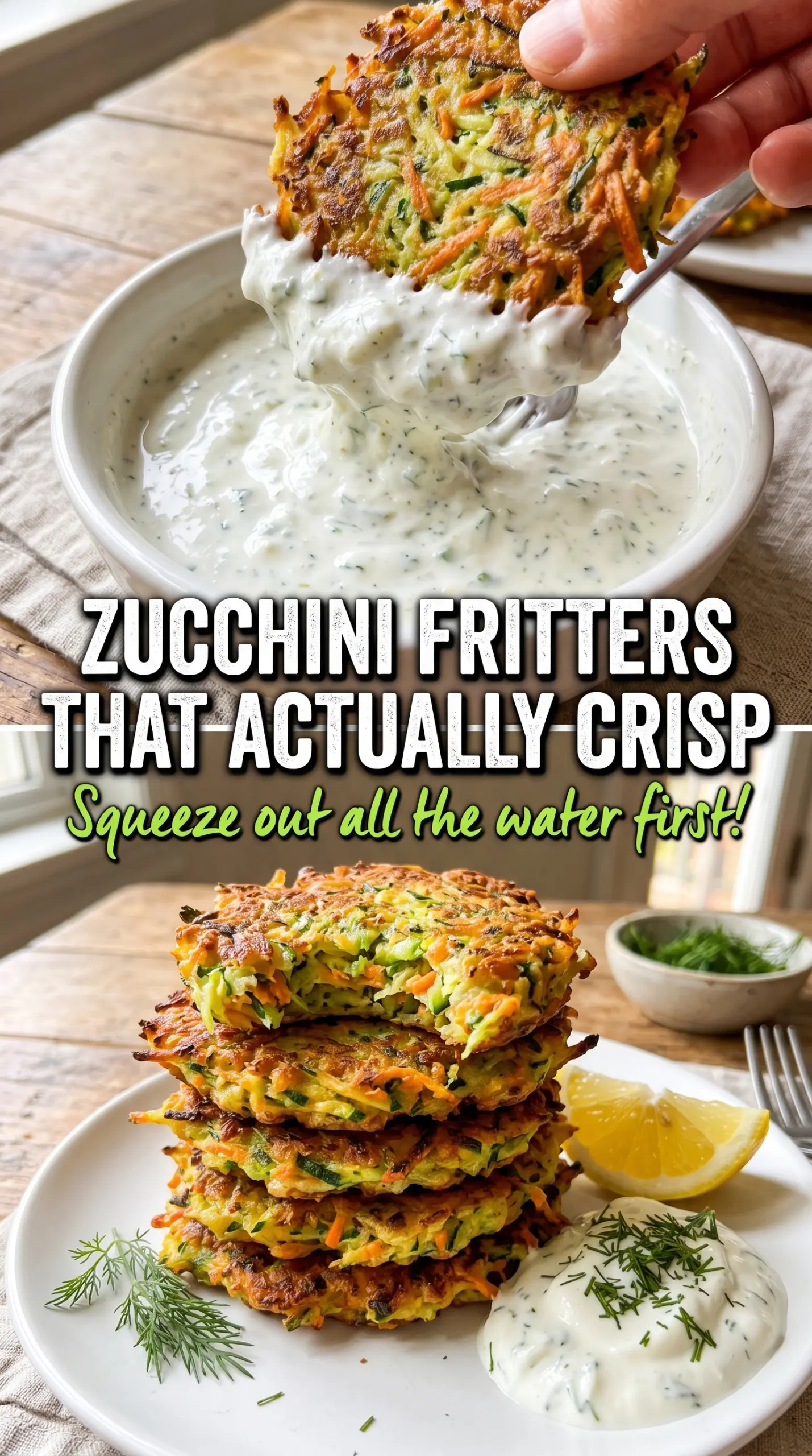 Crispy Zucchini Fritters golden crispy